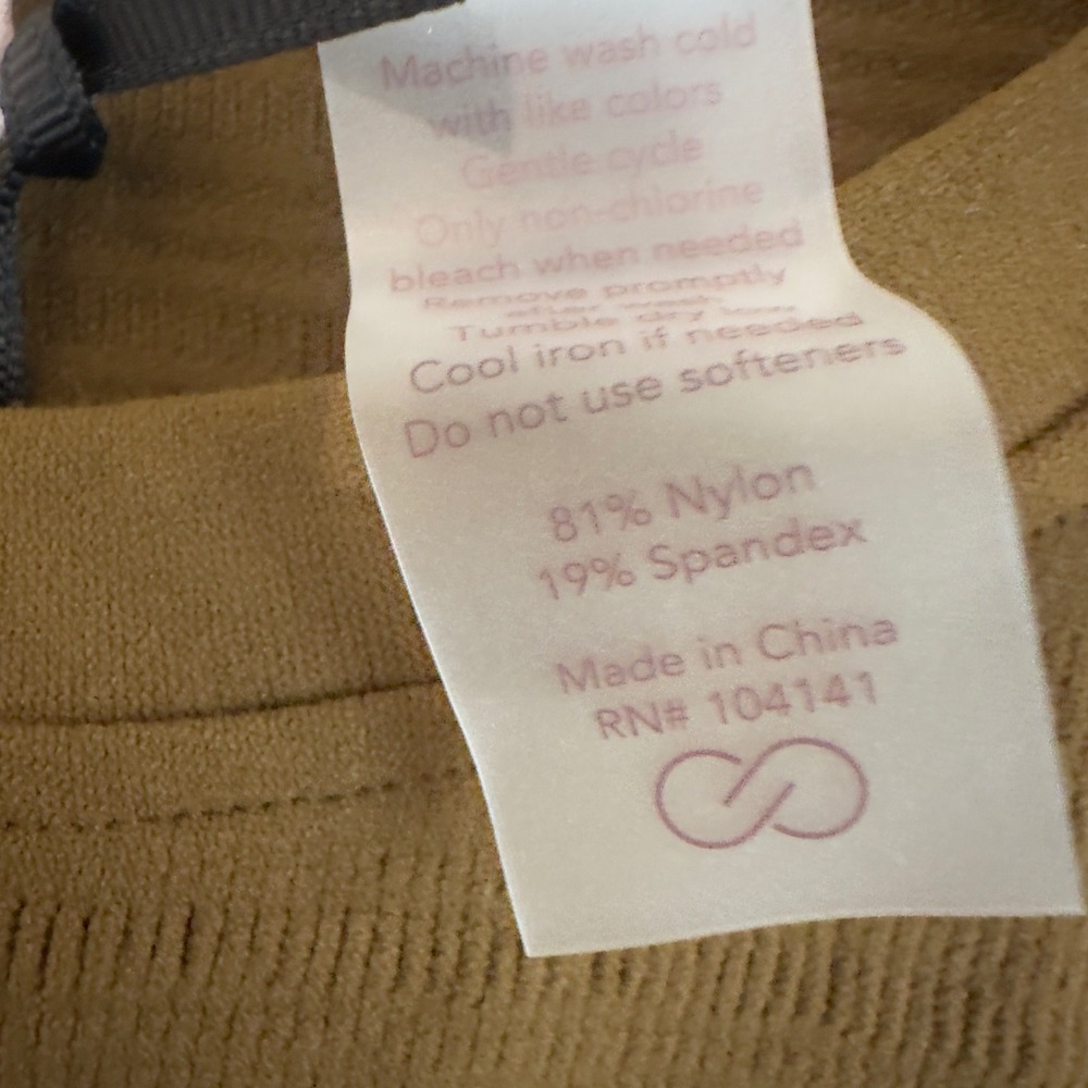 Calia Focus Seamless Crop Tee Dark Khaki Olive WAX15125 Womens Large NWT - Picture 4 of 7